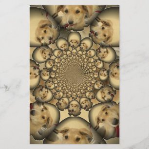Puppy Kaleidoscope Art Print Stationery