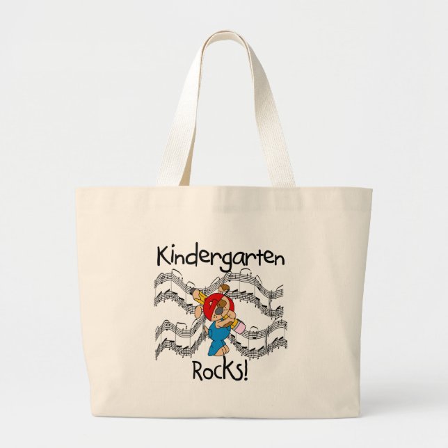 Puppy Kindergarten Rocks Tshirts and Gifts Large Tote Bag (Front)