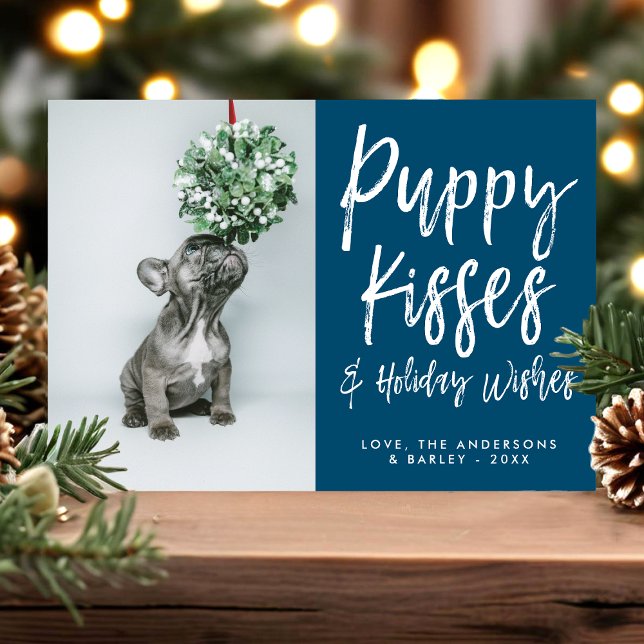 Puppy Kisses Cute Paw Print Pet Dog Photo Holiday (Creator Uploaded)