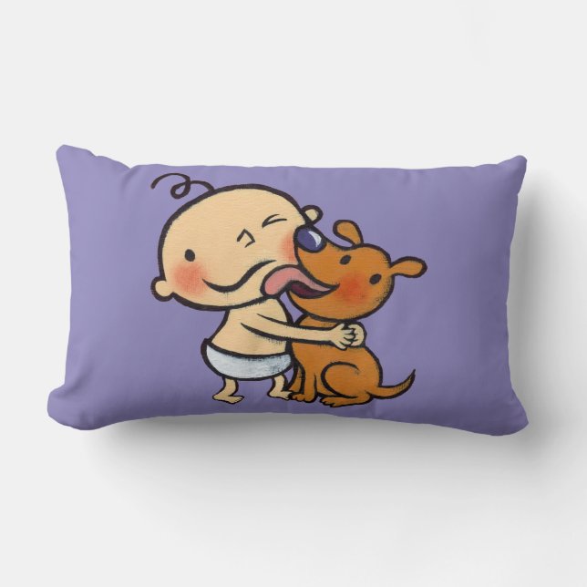 Puppy Kisses for the Baby Lumbar Cushion (Front)