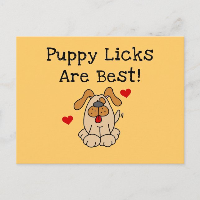 Puppy Licks Are Best Tshirts and Gifts Postcard (Front)