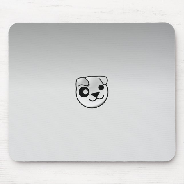 Puppy Linux Grey Mouse Mat (Front)