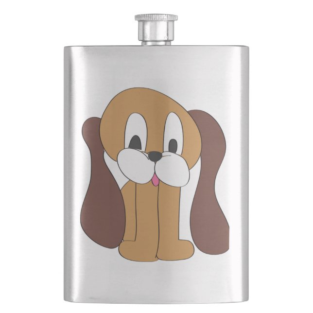 PUPPY LONG EARS HIP FLASK (Front)