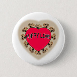 Puppy Love 6 Cm Round Badge