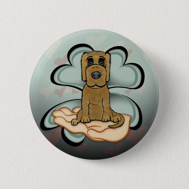 Puppy Love 6 Cm Round Badge (Front)