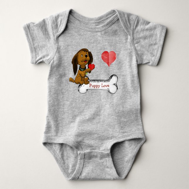 Puppy Love Baby Bodysuit (Front)