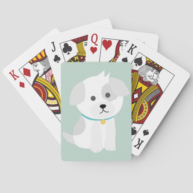 Puppy Love Bicycle Playing Cards (Back)