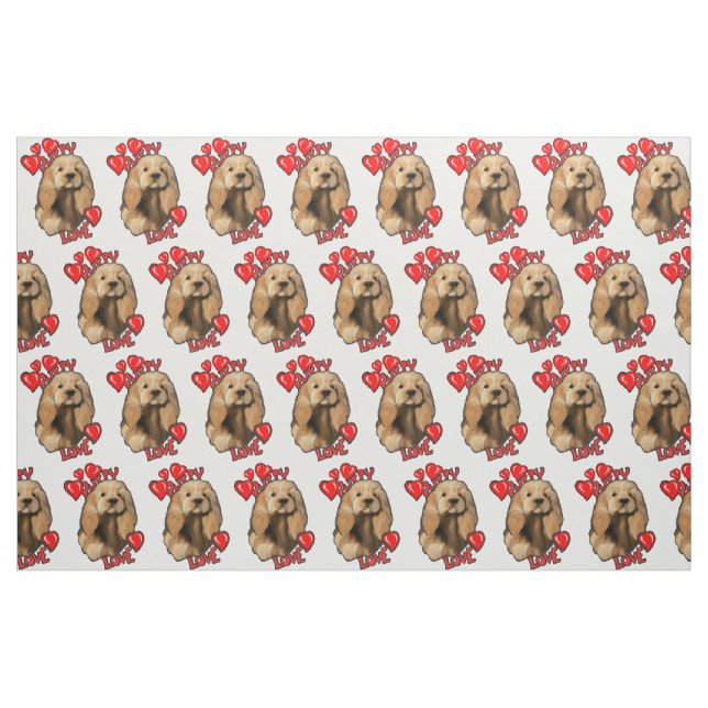 Puppy Love Cocker Spaniel Fabric (Fat Quarter)
