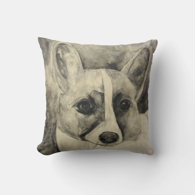 Puppy Love Corgi Pillow (Front)