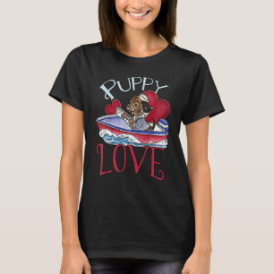Puppy Love  Cute Dog  Motor Boat Ride T-Shirt