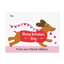 Puppy Love Dachshund Dog School Valentine Exchange
