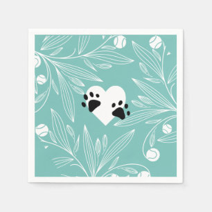 Puppy Love Dog Wedding Napkin