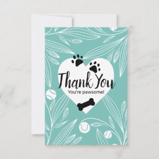 Puppy Love Dog Wedding Thank You Card