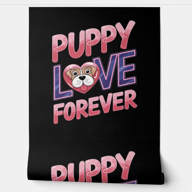 Puppy Love Forever Dog Wallpaper (Unrolling)