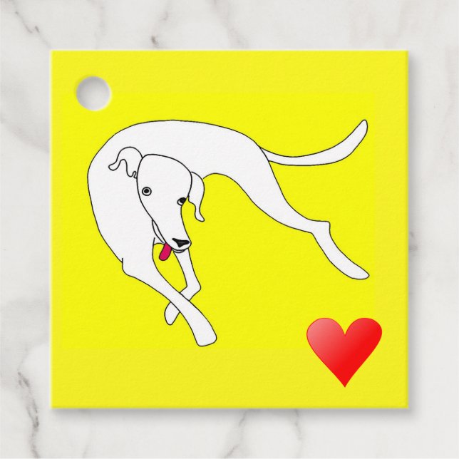 Puppy love happy dog favour tags (Front)