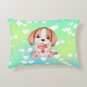 Puppy Love Hearts Accent Pillow