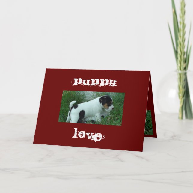 Puppy Love Holiday Card (Front)