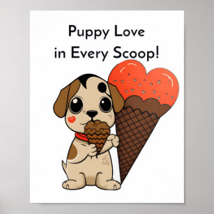 Puppy Love in Every Scoop! Poster