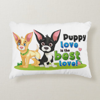 Puppy Love Is the Best Love Decorative Cushion