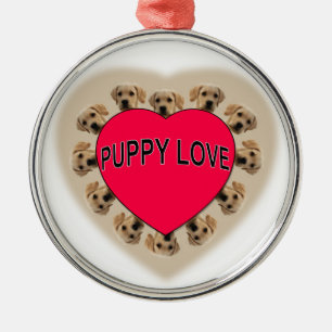 Puppy Love Metal Tree Decoration