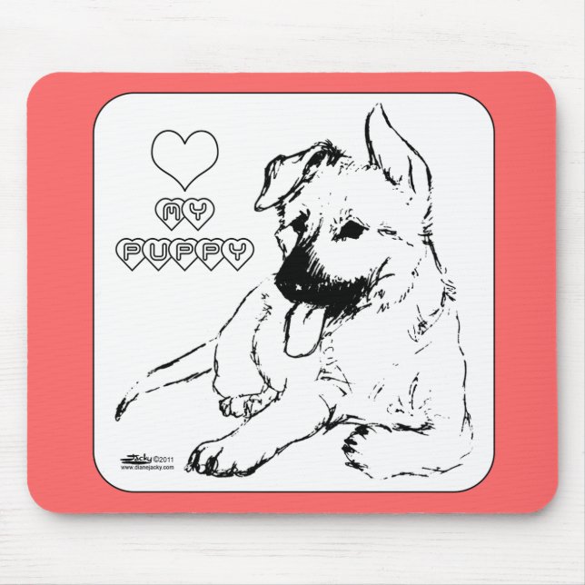 Puppy Love Mouse Mat (Front)