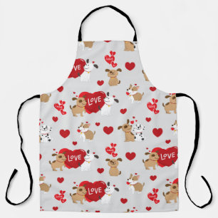 Puppy Love Pattern Apron