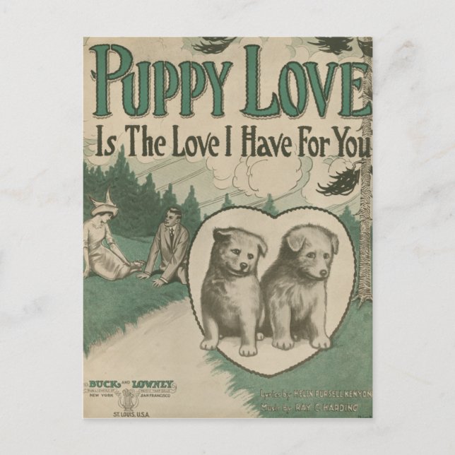Puppy Love Postcard (Front)