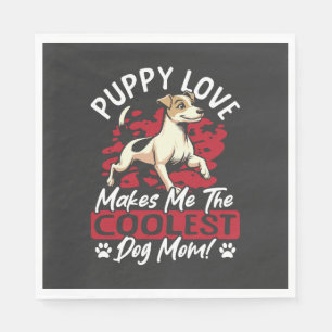 Puppy Love the Coolest Dog Mum! My Mum Is Cool Dog Napkin