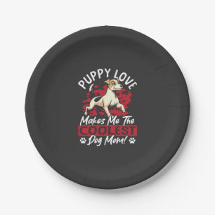Puppy Love the Coolest Dog Mum! My Mum Is Cool Dog Paper Plate