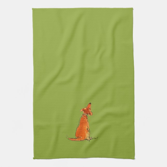 Puppy Love Towel ~ Kiwi (Vertical)