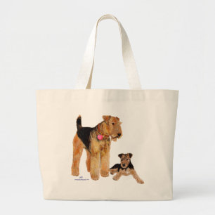 Puppy Love Valentine Large Tote Bag
