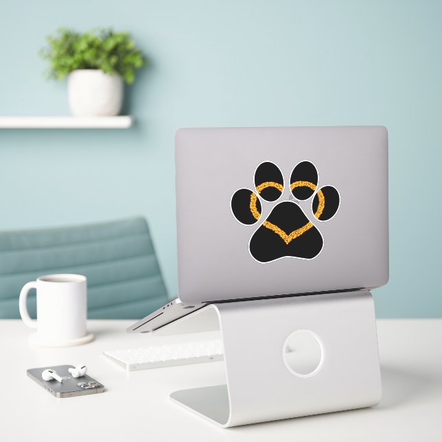 Puppy Love Vinyl Car Decal (Laptop On Desk)