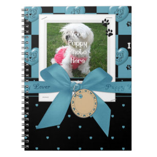 Puppy Lover BLUE Spiral Notebook