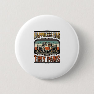 Puppy Lover Shirt Vintage Engraving Dog Humour Des 6 Cm Round Badge