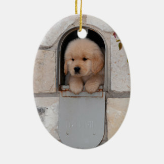Puppy Mail Ceramic Tree Decoration