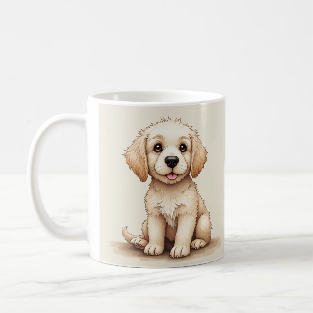 puppy mug(golden retriever) coffee mug (Left)