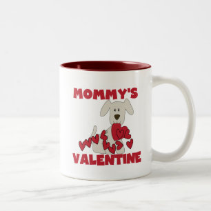 Puppy Mummy's Valentine T-shirts and Gifts Two-Tone Coffee Mug