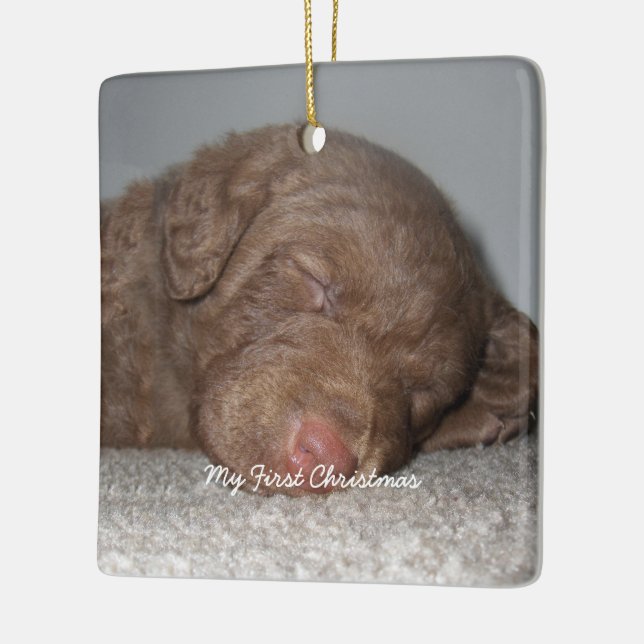 Puppy My First Christmas Photo Ornaments (Left)
