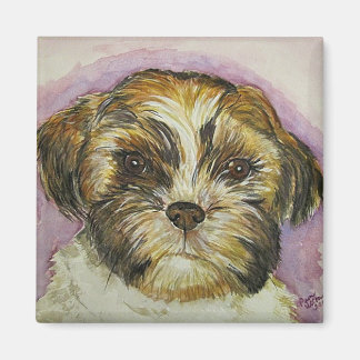 puppy painting magnet