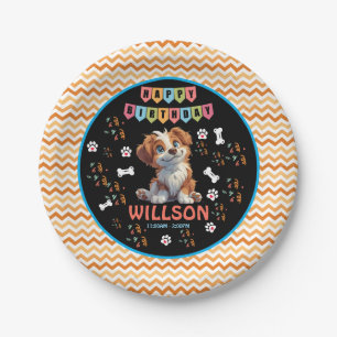 Puppy Party Birthday    Cute Kids Dog Theme Paper Plate