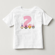 Puppy Party Girl Birthday Shirt - Pink