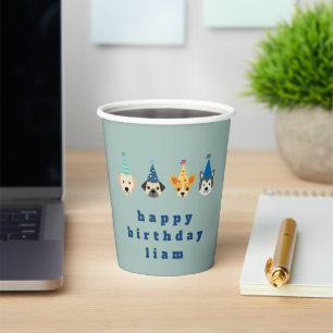 Puppy Party Kids Celebration Coffee Paper Cups
