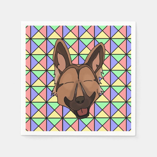 Puppy Party Napkins - German Shepherd (Front)