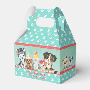 Puppy Party Thank you  Personalised Gable Favour B Box