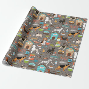 Puppy Pattern Wrapping Paper