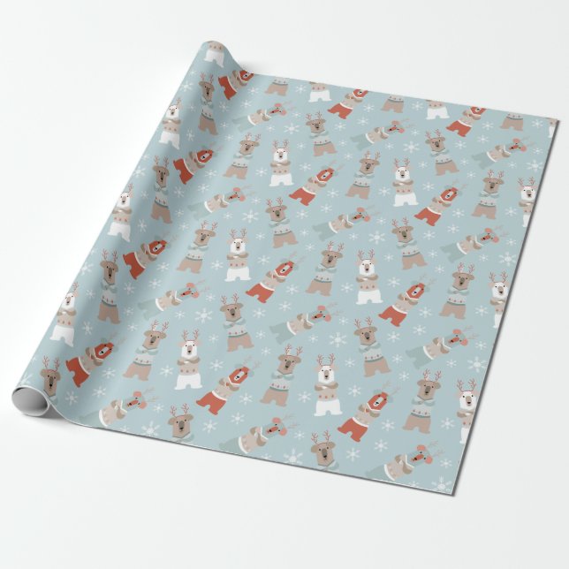 Puppy Pattern Wrapping Paper (Unrolled)