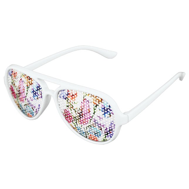 PUPPY PAW PRINTS | FLORAL SUN GLASSES (Angled)