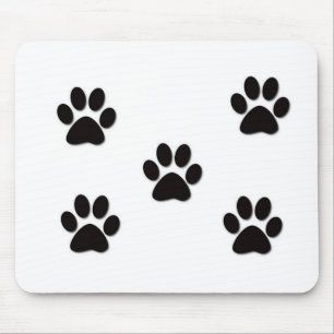 Puppy Paw Prints Mouse Mat