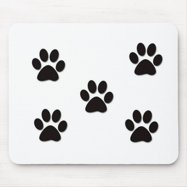 Puppy Paw Prints Mouse Mat (Front)