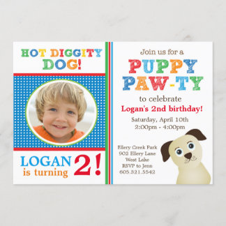 Puppy Paw-ty Birthday Party Invitation (Primary)